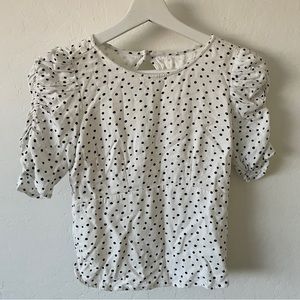 Abercrombie Cropped Polka Dot Blouse